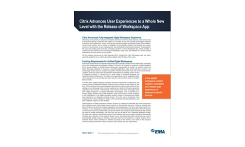 Citrix fremmer brugeroplevelser til et helt nyt niveau med udgivelsen af ​​Workspace -appen