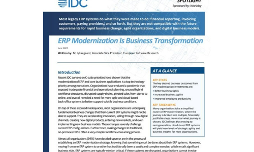 ERP -modernisering er forretningstransformation