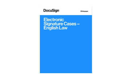 Elektroniske underskriftssager - engelsk lov