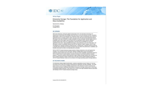 Enterprise Storage: The Foundation for Application and Data Accessability (IDC Report)