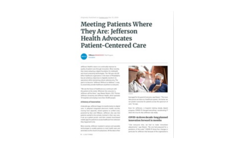 Møde patienter, hvor de er: Jefferson Health Advocates Patient-Centered Care
