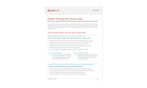 Mobil testning med sauce labs