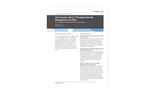 Forrester Wave ™: privilegeret identitetsstyring