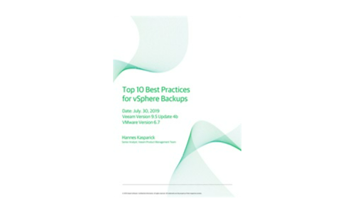 Top 10 bedste praksis for vSphere -sikkerhedskopier